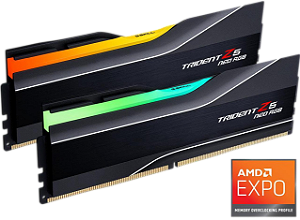 Memória DDR5 32GB 6000mhz CL30 AMD Expo G.Skill Trident Z5 Neo RGB (2x16GB) F5-6000J3038F16GX2-TZ5NR