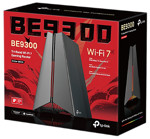 Roteador Gamer TP-Link Wi-Fi 7 Archer BE9300 CPU 4x 2.2GHz + 2GB RAM + NPU 2x 1.7GHz GE550 wifi 7 mesh