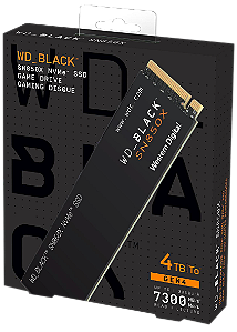 4TB SN850X WD Black 7300MB/s SSD NVMe M.2 Gen4 Pcie 4.0 - WDS400T2X0E-00BCA0