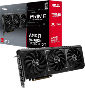 Placa de Vídeo AMD Asus Prime Radeon RX 9070 XT OC Edition 16GB GDDR6 256Bits PCI-Express 5.0 - 90YV0L71-MVAA00