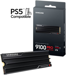 2TB Samsung 9100 PRO Com Dissipador  14.700MB/s SSD M.2 NVMe GEN5 PCIe 5.0 MZ-VAP2T0CW