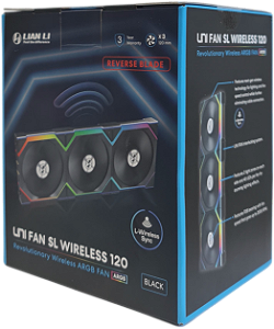 Fan Reverso Lian Li Uni Fan SL ARGB 120mm Wireless Kit 3 Unidades - 12RSL1W3B