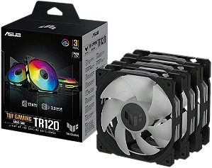Fan Asus TUF Gaming TR120 ARGB Led Dupla Camada Kit com 3 - 90DA0090-B09020