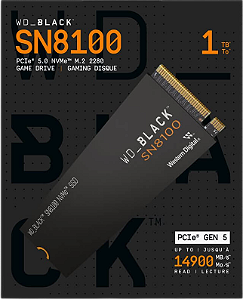 1TB WD Black SN8100 14.900MB/s SSD M.2 NVMe GEN5 PCIe 5.0 - WDS100T1X0M-00CMT0