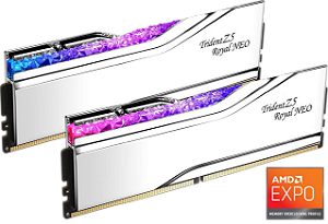 Memória DDR5 32GB 6400mhz CL30 AMD Expo G.Skill Trident Z5 Royal Neo RGB (2x16GB) F5-6400J3039G16GX2-TR5NS