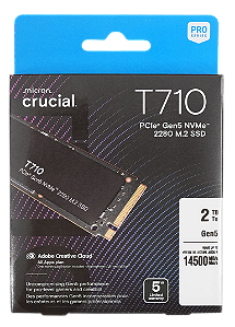 2TB Crucial T710 14.500MB/s SSD M.2 NVMe Gen5 PCIe 5.0 - CT2000T710SSD8