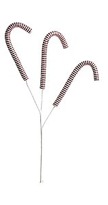 PICK DECORATIVO PIRULITO VERMELHO E BRANCO (UNIDADE)