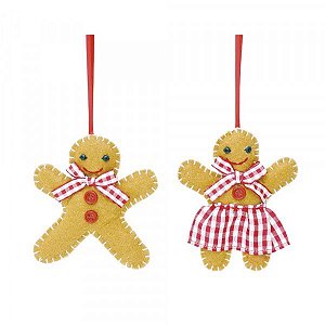ENFEITE GINGER BREAD XADREZ