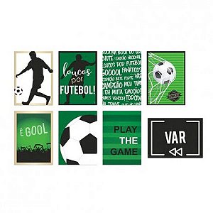 CARTAZES DECORATIVOS FUTEBOL (8 UNIDADES)