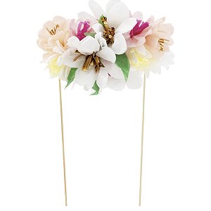 TOPO DE BOLO FLORAL MERI MERI
