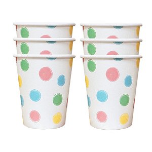 COPOS DE PAPEL POÁS CANDY COLORS (8 UNIDADES)