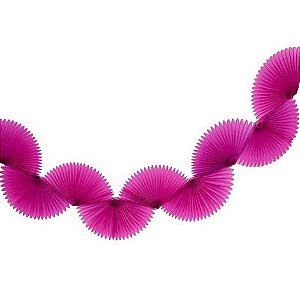 GUIRLANDA LEQUES ROSA FÚCSIA