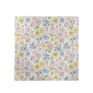 GIARDANAPO DE PAPEL FLORES E LAÇOS  (20 UNIDADES)