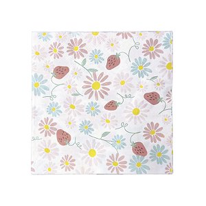 GUARDANAPO DE PAPEL MARGARIDAS E MORANGOS (8 UNIDADES)
