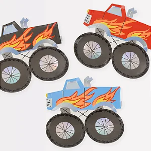 PRATOS MONSTER TRUCK MERI MERI (8 UNIDADRES)