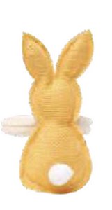 PORTA GUARDANAPO DE TECIDO COELHO AMARELO (UNIDADE)