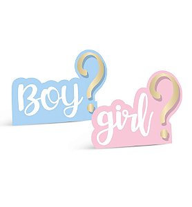 SILHUETAS DECORATIVAS BOY OR GIRL (2 UNIDADES)