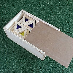 Caixa de Blocos Geométricos Translúcidos Reggio Emilia