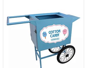 Carrinho para Máquina de Algodão Doce Estilo Retrô Azul