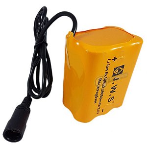 Bateria Para Farol de Bike 8.4V Super Potente Com 6 Células 28.800mAh