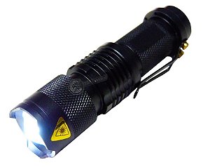 Lanterna Tática Super Compacta Profissional Police Recarregável 390.000 Lumens Led Q5 9,30cm