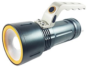 Lanterna Holofote Tatica Monster 720.000 Lumens LED T6 Com 2 Bateiras Gold