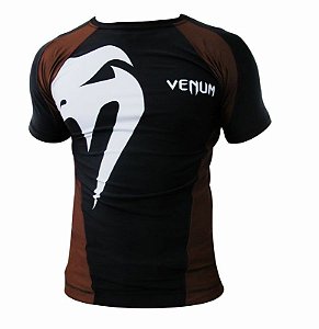 CAMISA DE LYCRA VENUM "GIANT" - PRETO/MARROM - MANGA CURTA