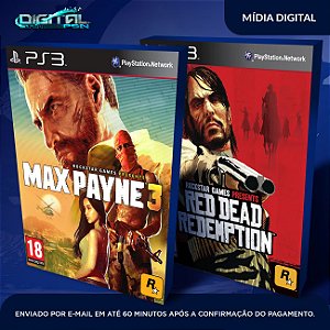 Max Payne Complete Edition 3 + Red Dead Redemption PS3 Mídia Digital
