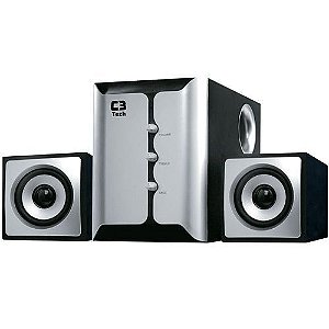 Caixa de Som C3 Tech 2.1 CT683951 - Preto/Prata