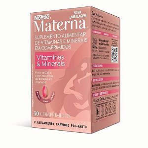 MATERNA NESTLE SUPLEMENTO ALIMENTAR GESTANTE CX.C/30 COMPRIMIDOS