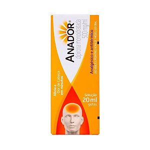 DIPIRONA ANADOR 500MG GTS 20ML DIPIRONA MONOIDRATADA