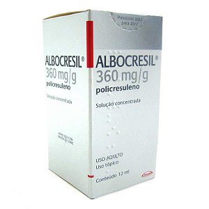 ALBOCRESIL 360MG/G SOLUÇÃO FR.C/12ML