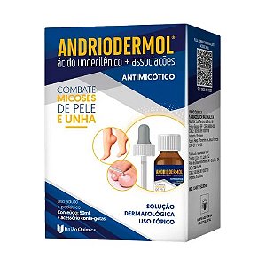 ANDRIODERMOL SOLUÇÃO DERMATOLÓGICA 50ML + COTA GOTAS UNDECILENICO