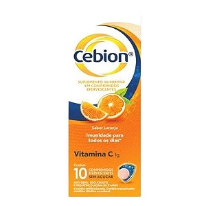 CEBION 1G. CX.C/10 COMP.EFERV. SB.LARANJA ( ÁCIDO ASCÓRBICO )
