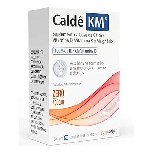 CALDÊ KM SUPLEMENTO ALIMENTAR C/30 COMP.REVEST. ( CÁLCIO MAGNÉSIO VITAMINAS K2 D3 )