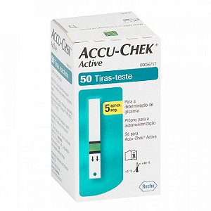 TIRAS TESTE ACCU-CHEK ACTIVE GLICOSE C/50 UNIDS.