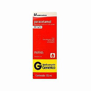 PARACETAMOL 200MG/ML GTS 15ML (UNIÃO QUÍMICA)