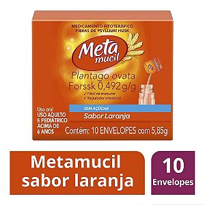 METAMUCIL SACHÊ CX.C/10 ENVELOPES SB.LARANJA