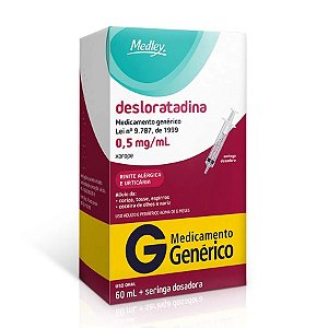 DESLORATADINA 0,5MG/ML XAROPE 60ML (MEDLEY)