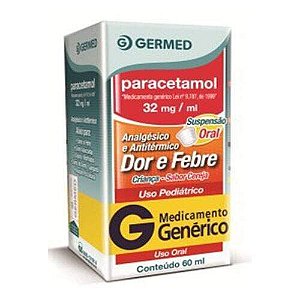 PARACETAMOL 32MG/ML SUSP. 60ML SB.CEREJA (GERMED)