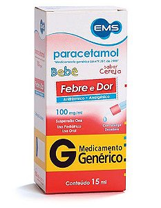 PARACETAMOL BEBÊ 100MG/ML 15ML SB.CEREJA (EMS)