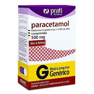 PARACETAMOL 500MG C/20 COMPRIMIDOS (PRATI)