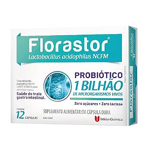 FLORASTOR 1BILHÃO  MICRORGANISMOS VIVOS C/12 CÁPSULAS PROBIÓTICO
