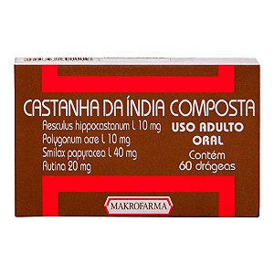 CASTANHA DA ÍNDIA COMPOSTA MAKROFARMA C/60 DRÁGEAS LOJA