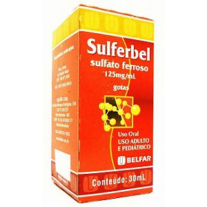 SULFERBEL 125MG/ML GOTAS 30ML SULFATO FERROSO