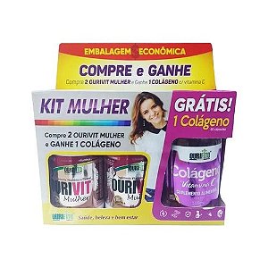 OUROVIT KIT MULHER 2 FR.C/60 CÁPSULAS + GRÁTIS COLÁGENO+VIT.C 60 CÁPS.