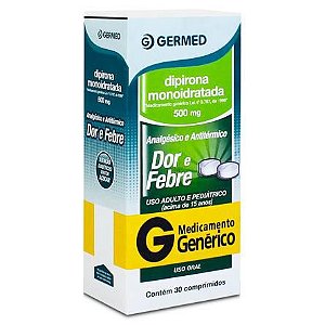 DIPIRONA MONOIDRATADA 500MG C/30 COMPRIMIDOS (GERMED)