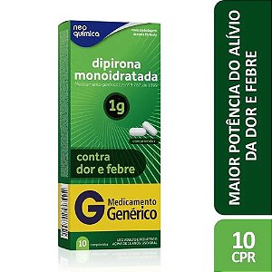 DIPIRONA MONOIDRATADA 1G. C/10 COMPRIMIDOS (NEOQUÍMICA)