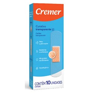 CURATIVOS CREMER TRANSPARENTE C/10 UNIDADES