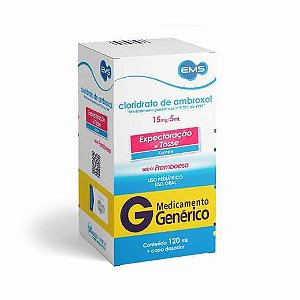CLORIDRATO AMBROXOL 15MG/5ML PED. C/120ML SB.FRAMBOESA (EMS)